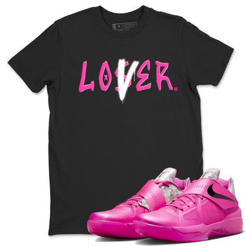 Nike KD 4 Retro Aunt Pearl shirts to match jordans Loser Lover sneaker match tees Nike KD 4 Aunt Pearl match shoes to clothes SNRT Sneaker Tees unisex cotton Black 1 shirts