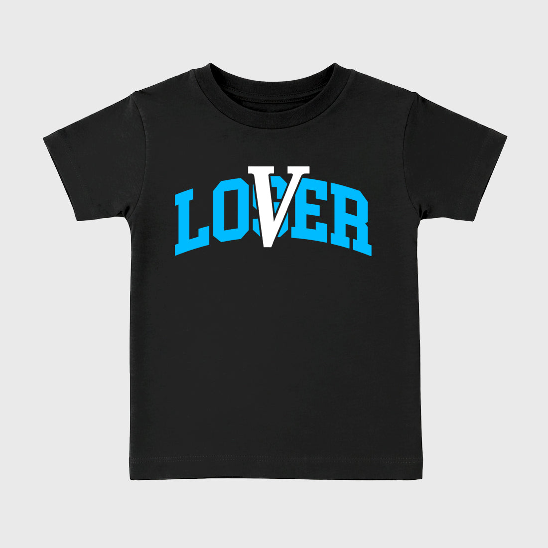 Sneaker match tees – Sneaker Tees To Match Air Foamposite Pro University Blue Shoes – Loser Lover Varsity Kids T-Shirt Black 2