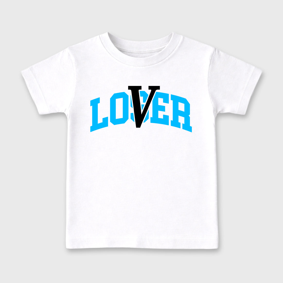 Sneaker match tees – Sneaker Tees To Match Air Foamposite Pro University Blue Shoes – Loser Lover Varsity Kids T-Shirt White 2