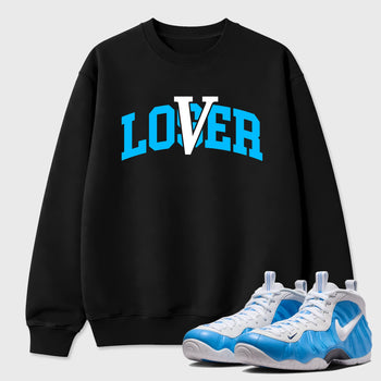 Sneaker match tees – Sneaker Tees To Match Air Foamposite Pro University Blue Shoes – Loser Lover Varsity Tee Black 1