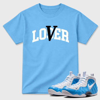 Sneaker match tees – Sneaker Tees To Match Air Foamposite Pro University Blue Shoes – Loser Lover Varsity Tee Carolina Blue 1
