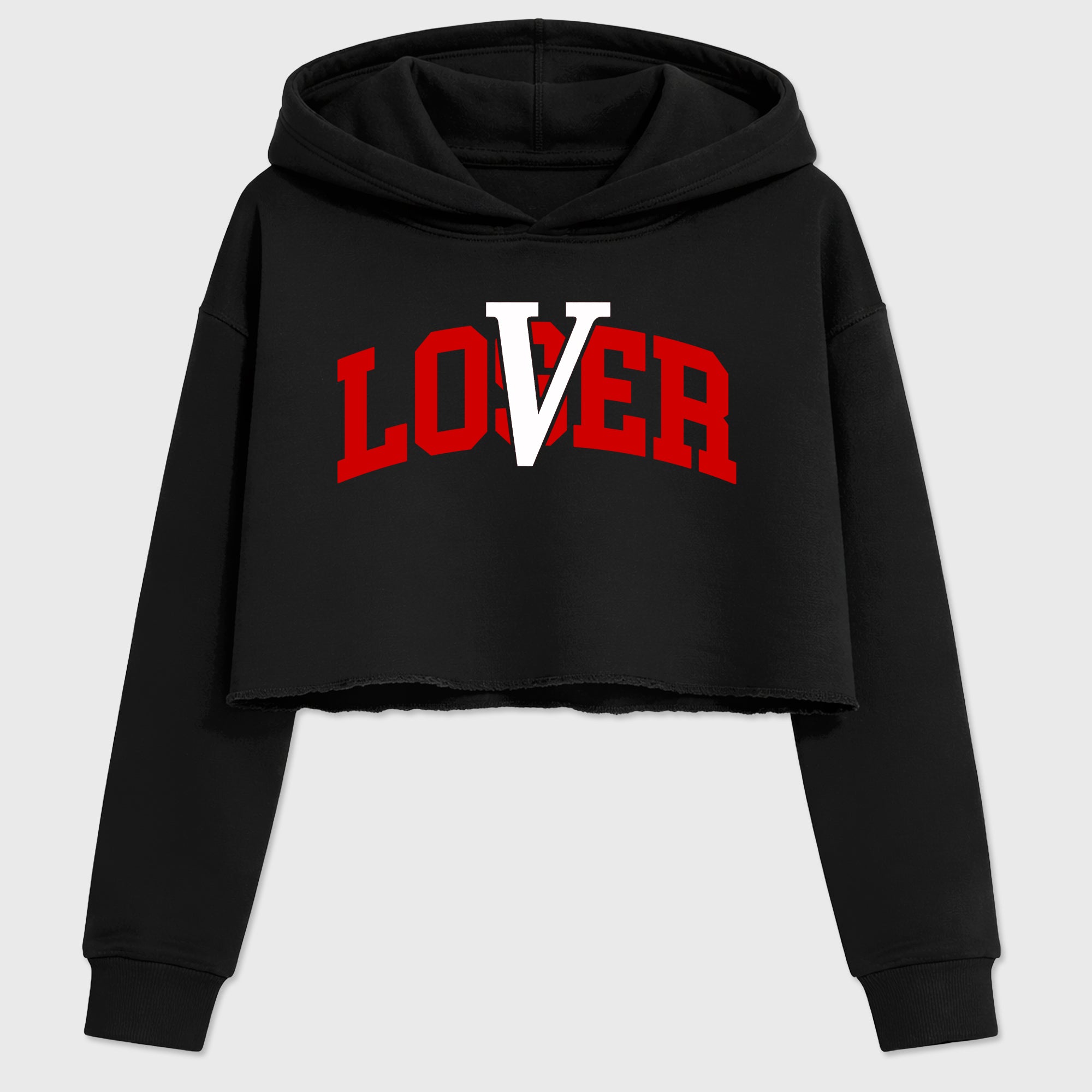 Sneaker match tees – Sneaker Tees To Match Air Jordan 13 University Red Shoes – Loser Lover Varsity Crop T-Shirt Black 2