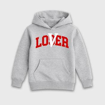 Sneaker match tees – Sneaker Tees To Match Air Jordan 13 University Red Shoes – Loser Lover Varsity Kids T-Shirt Heather Grey 2