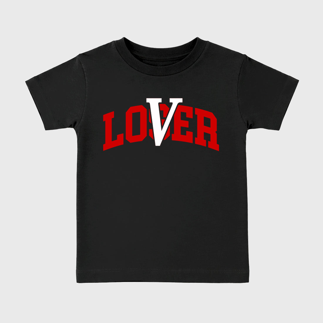 Sneaker match tees – Sneaker Tees To Match Air Jordan 13 University Red Shoes – Loser Lover Varsity Kids T-Shirt Black 2