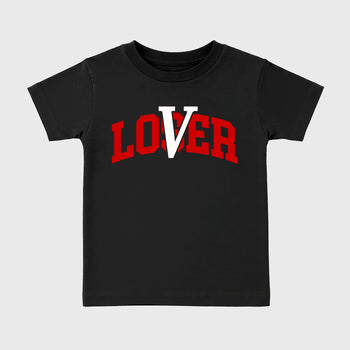 Sneaker match tees – Sneaker Tees To Match Air Jordan 13 University Red Shoes – Loser Lover Varsity Kids T-Shirt Black 2