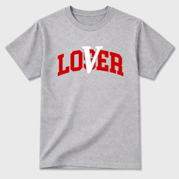 Sneaker match tees – Sneaker Tees To Match Air Jordan 13 University Red Shoes – Loser Lover Varsity Tee Heather Grey 2