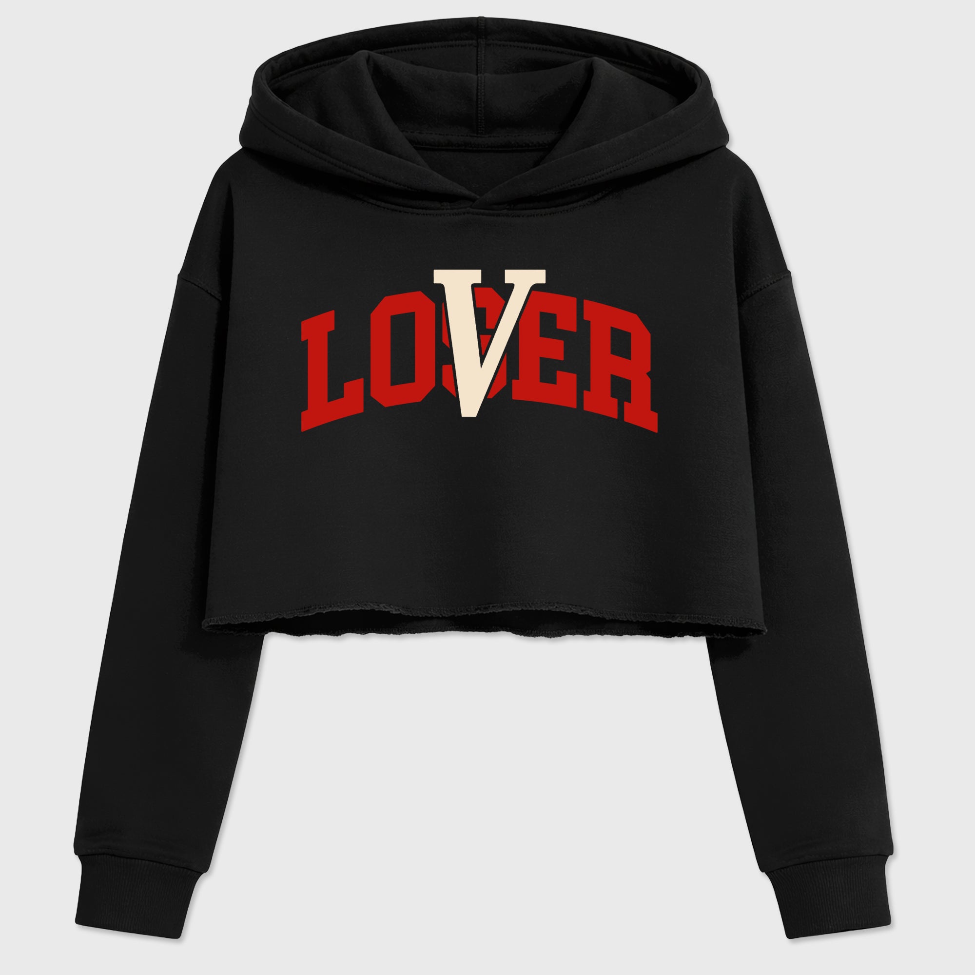 Sneaker match tees – Sneaker Tees To Match Air Jordan 4 Brick After Brick Shoes – Loser Lover Varsity Crop T-Shirt Black 2
