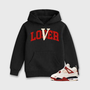 Sneaker match tees – Sneaker Tees To Match Air Jordan 4 Brick After Brick Shoes – Loser Lover Varsity Kids T-Shirt Black 1