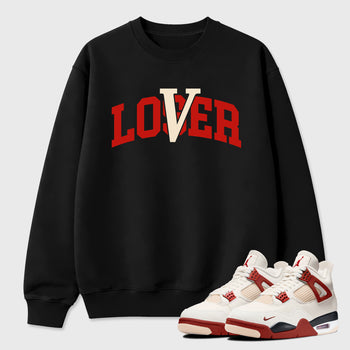 Sneaker match tees – Sneaker Tees To Match Air Jordan 4 Brick After Brick Shoes – Loser Lover Varsity Tee Black 1