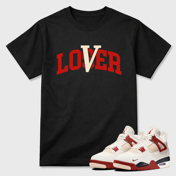 Sneaker match tees – Sneaker Tees To Match Air Jordan 4 Brick After Brick Shoes – Loser Lover Varsity Tee Black 1