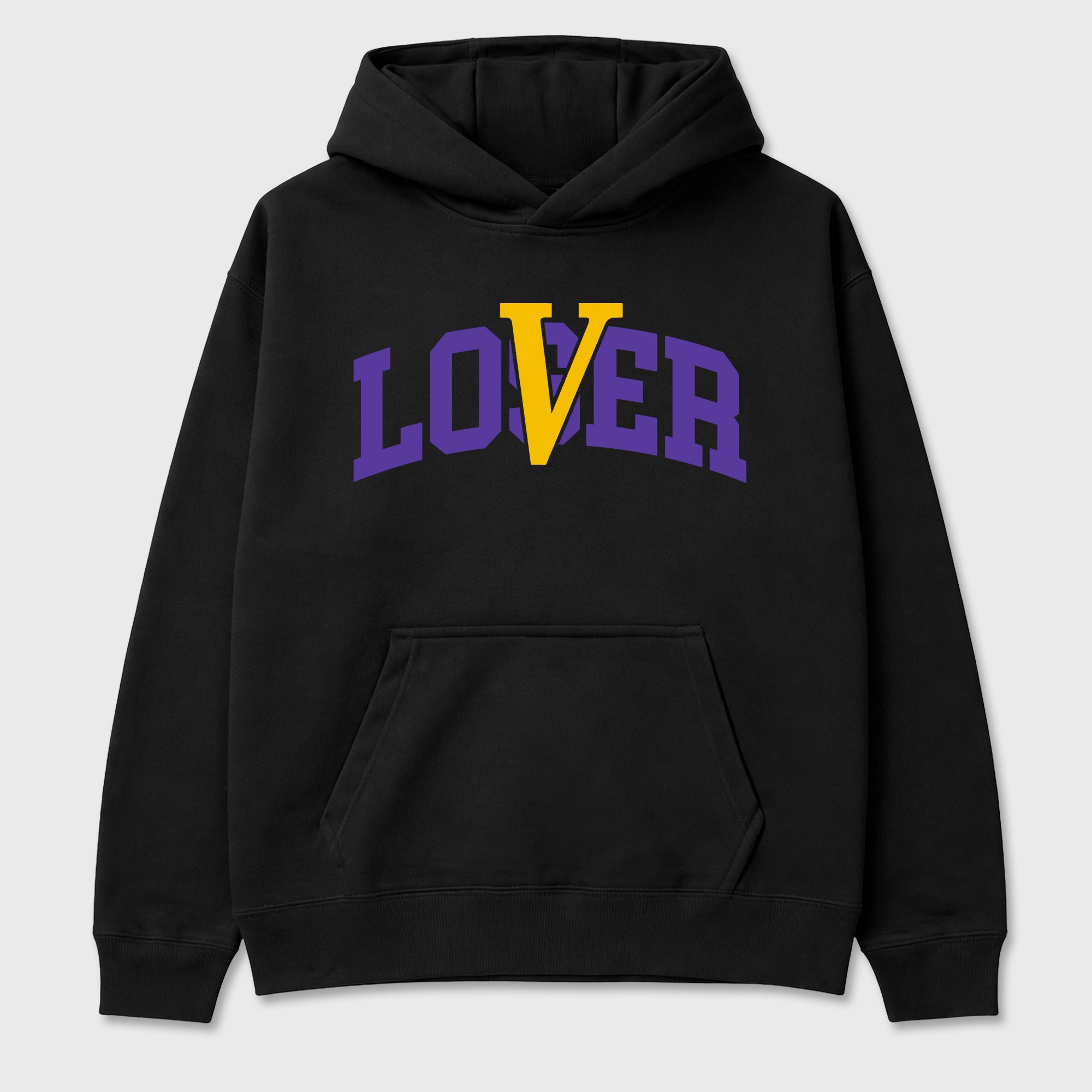 Sneakerfit graphic tee destination – Sneaker Tees To Match Air Jordan 4 Lakeshow Sneakers – Loser Lover Varsity Tee Black 2