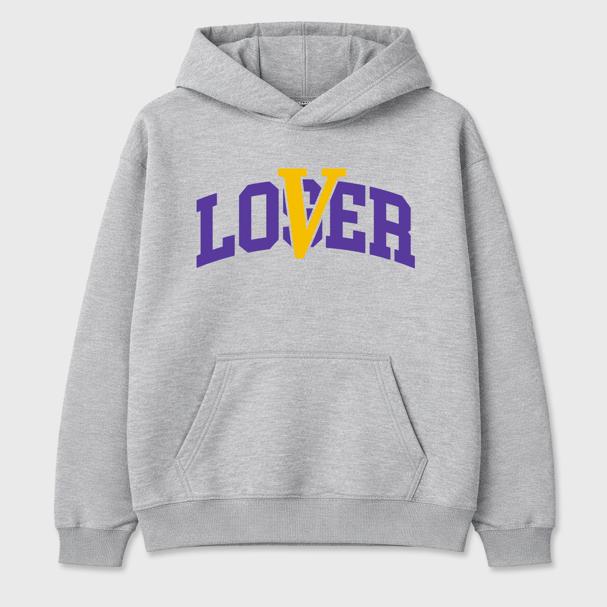 Sneakerfit graphic tee destination – Sneaker Tees To Match Air Jordan 4 Lakeshow Sneakers – Loser Lover Varsity Tee Heather Grey 2