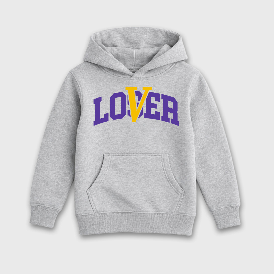 Sneakerfit graphic tee destination – Sneaker Tees To Match Air Jordan 4 Lakeshow Sneakers – Loser Lover Varsity Kids T-Shirt Heather Grey 2