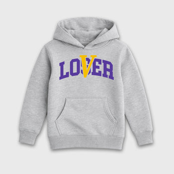Sneakerfit graphic tee destination – Sneaker Tees To Match Air Jordan 4 Lakeshow Sneakers – Loser Lover Varsity Kids T-Shirt Heather Grey 2