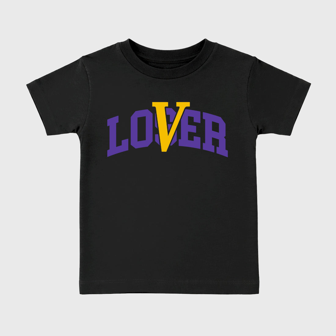 Sneakerfit graphic tee destination – Sneaker Tees To Match Air Jordan 4 Lakeshow Sneakers – Loser Lover Varsity Kids T-Shirt Black 2