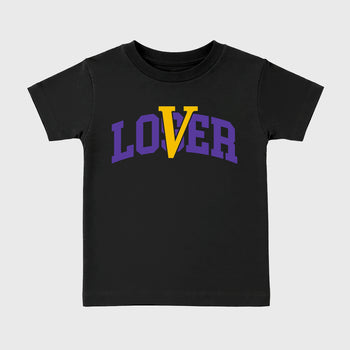 Sneakerfit graphic tee destination – Sneaker Tees To Match Air Jordan 4 Lakeshow Sneakers – Loser Lover Varsity Kids T-Shirt Black 2