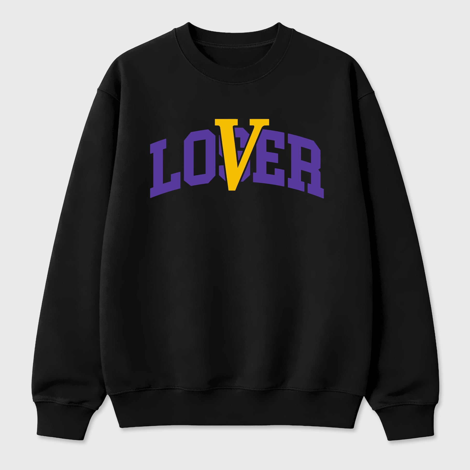 Sneakerfit graphic tee destination – Sneaker Tees To Match Air Jordan 4 Lakeshow Sneakers – Loser Lover Varsity Tee Black 2