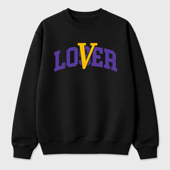 Sneakerfit graphic tee destination – Sneaker Tees To Match Air Jordan 4 Lakeshow Sneakers – Loser Lover Varsity Tee Black 2