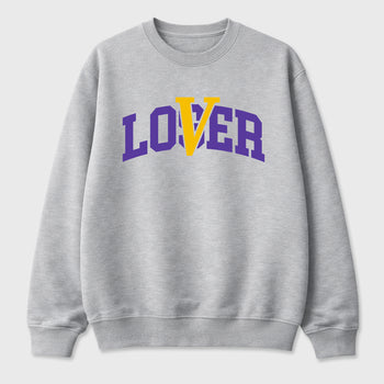 Sneakerfit graphic tee destination – Sneaker Tees To Match Air Jordan 4 Lakeshow Sneakers – Loser Lover Varsity Tee Heather Grey 2