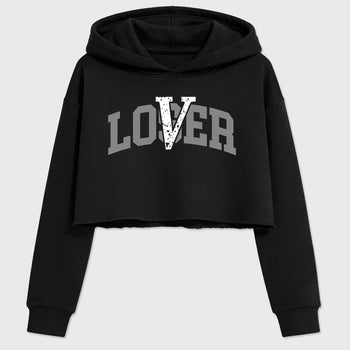Sneaker match tees – Sneaker Tees To Match Air Jordan 5 Wolf Grey Shoes – Loser Lover Varsity Crop T-Shirt Black 2