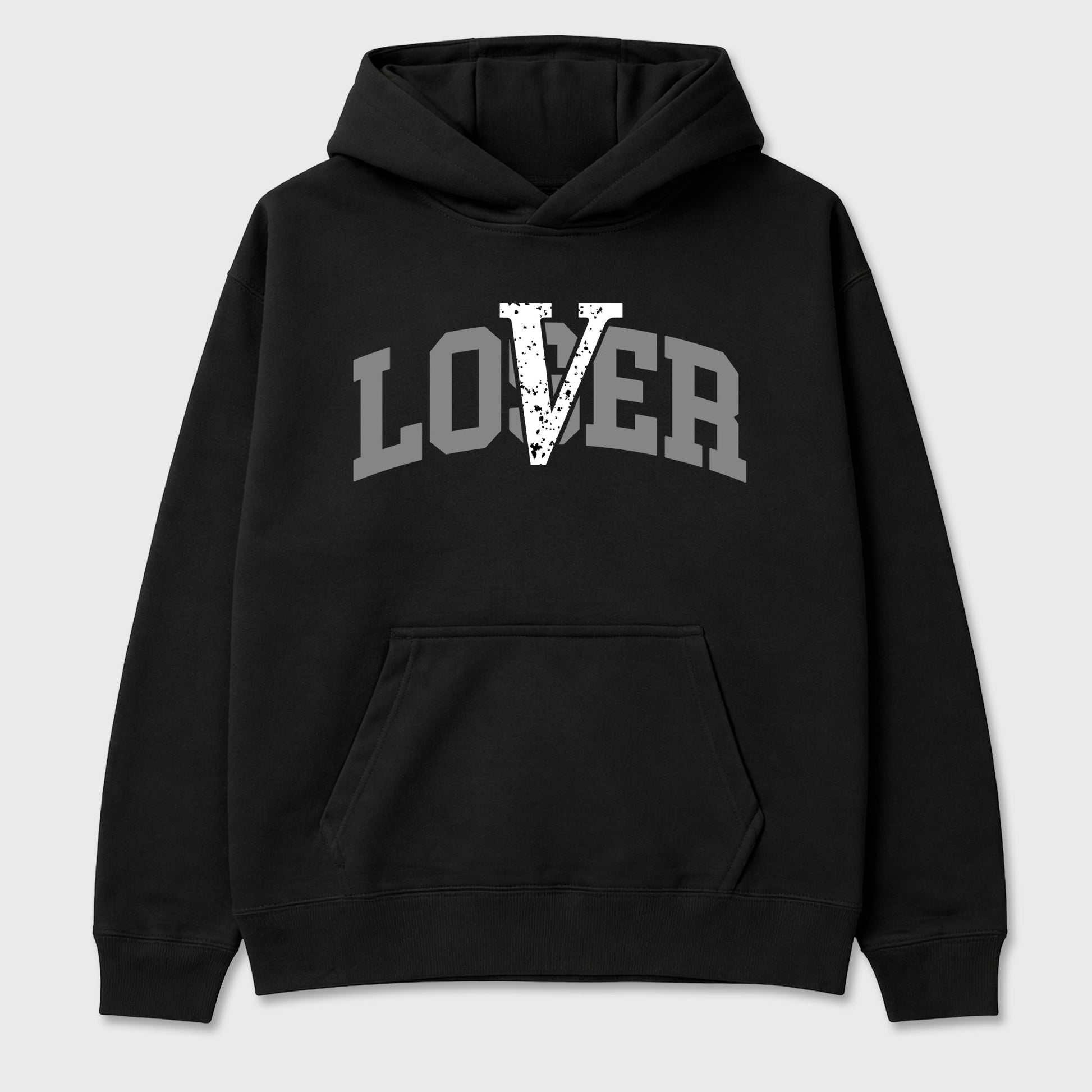 Sneaker match tees – Sneaker Tees To Match Air Jordan 5 Wolf Grey Shoes – Loser Lover Varsity Tee Black 2