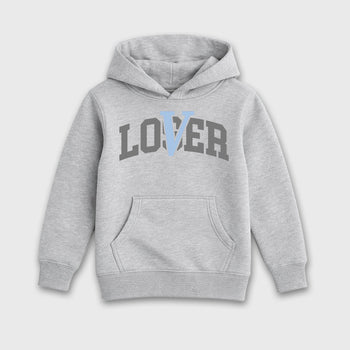Sneaker match tees – Sneaker Tees To Match Air Jordan 5 Wolf Grey Shoes – Loser Lover Varsity Kids T-Shirt Heather Grey 2