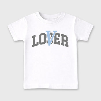 Sneaker match tees – Sneaker Tees To Match Air Jordan 5 Wolf Grey Shoes – Loser Lover Varsity Kids T-Shirt White 2