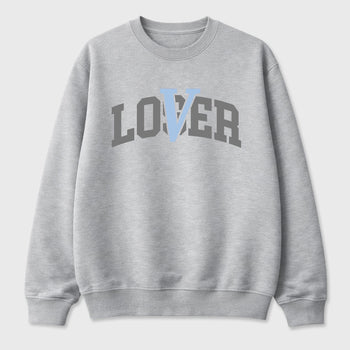 Sneaker match tees – Sneaker Tees To Match Air Jordan 5 Wolf Grey Shoes – Loser Lover Varsity Tee Heather Grey 2
