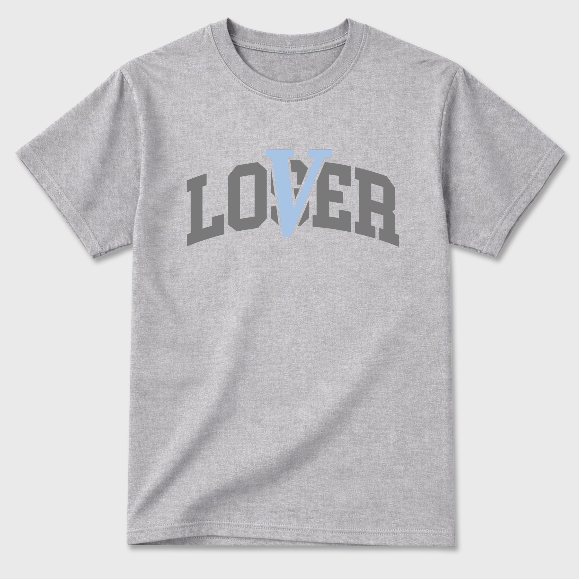 Sneaker match tees – Sneaker Tees To Match Air Jordan 5 Wolf Grey Shoes – Loser Lover Varsity Tee Heather Grey 2