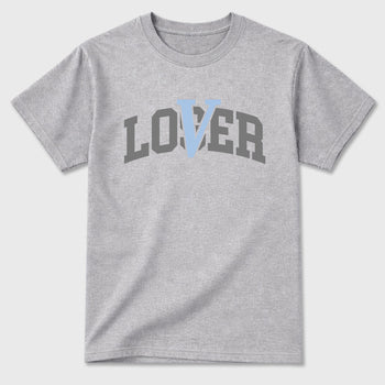 Sneaker match tees – Sneaker Tees To Match Air Jordan 5 Wolf Grey Shoes – Loser Lover Varsity Tee Heather Grey 2