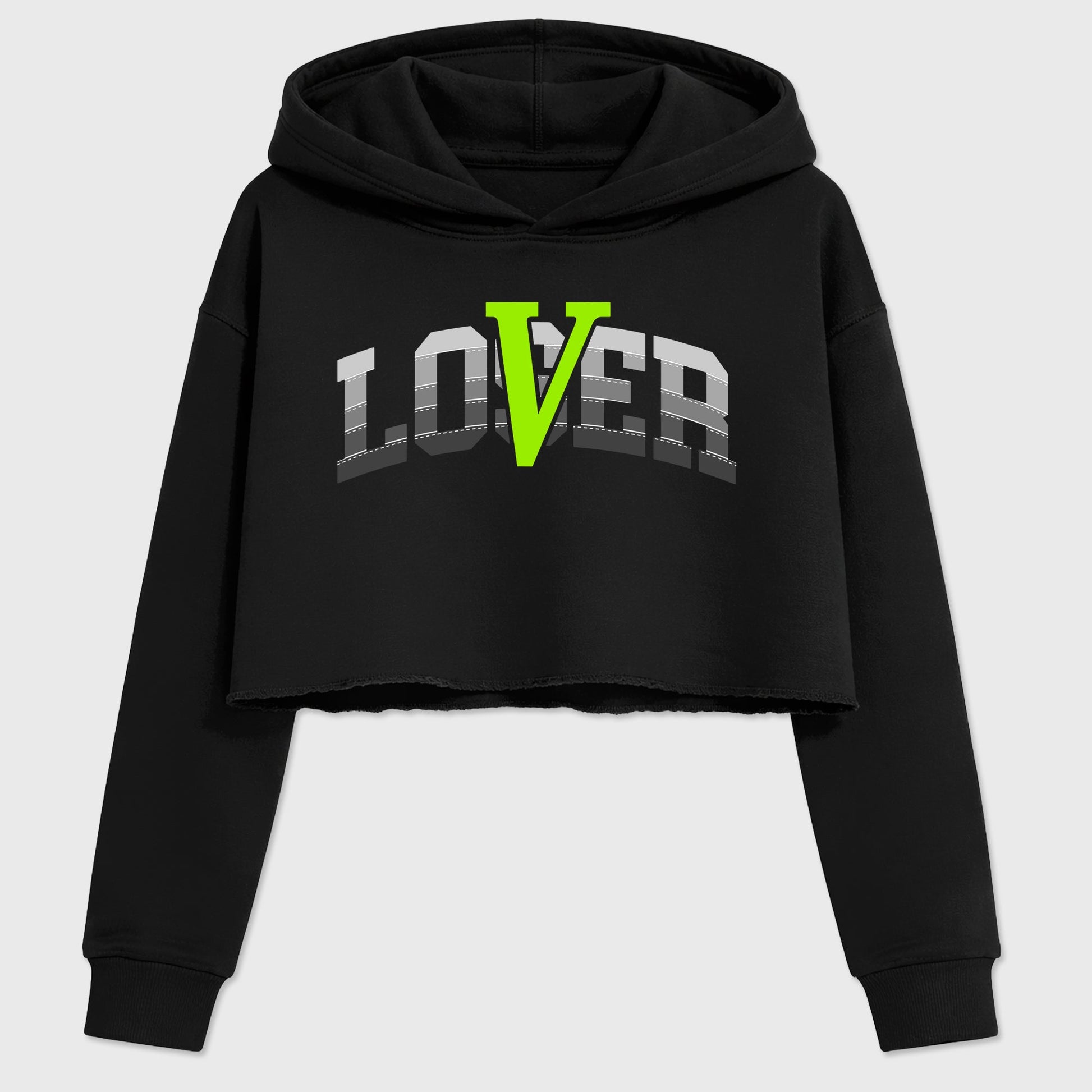 Sneaker match tees – Sneaker Tees To Match Air Max 95 Neon Yellow Shoes – Loser Lover Varsity Crop T-Shirt Black 2