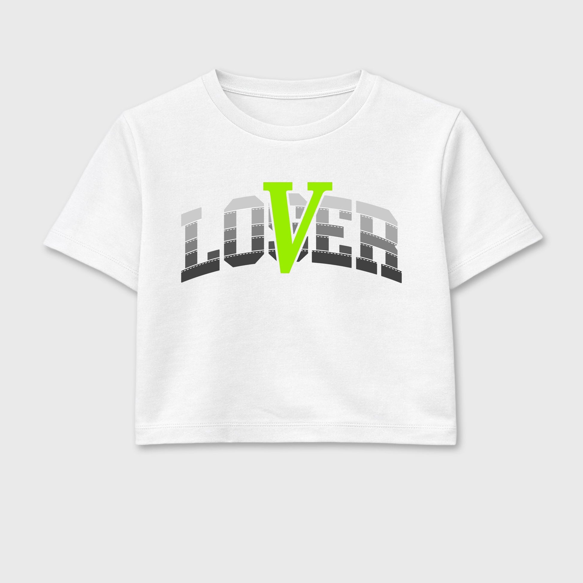 Sneaker match tees – Sneaker Tees To Match Air Max 95 Neon Yellow Shoes – Loser Lover Varsity Crop T-Shirt White 2
