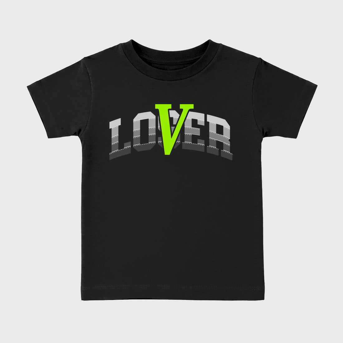 Sneaker match tees – Sneaker Tees To Match Air Max 95 Neon Yellow Shoes – Loser Lover Varsity Kids T-Shirt Black 2