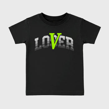 Sneaker match tees – Sneaker Tees To Match Air Max 95 Neon Yellow Shoes – Loser Lover Varsity Kids T-Shirt Black 2