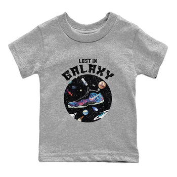 Foams One Galaxy shirts to match jordans Lost In Galaxy best t shirts to wear with jordans Air Foamposite One Galaxy match shoes to clothes SNRT Sneaker Tees Youth Baby Heather Grey 2 tee