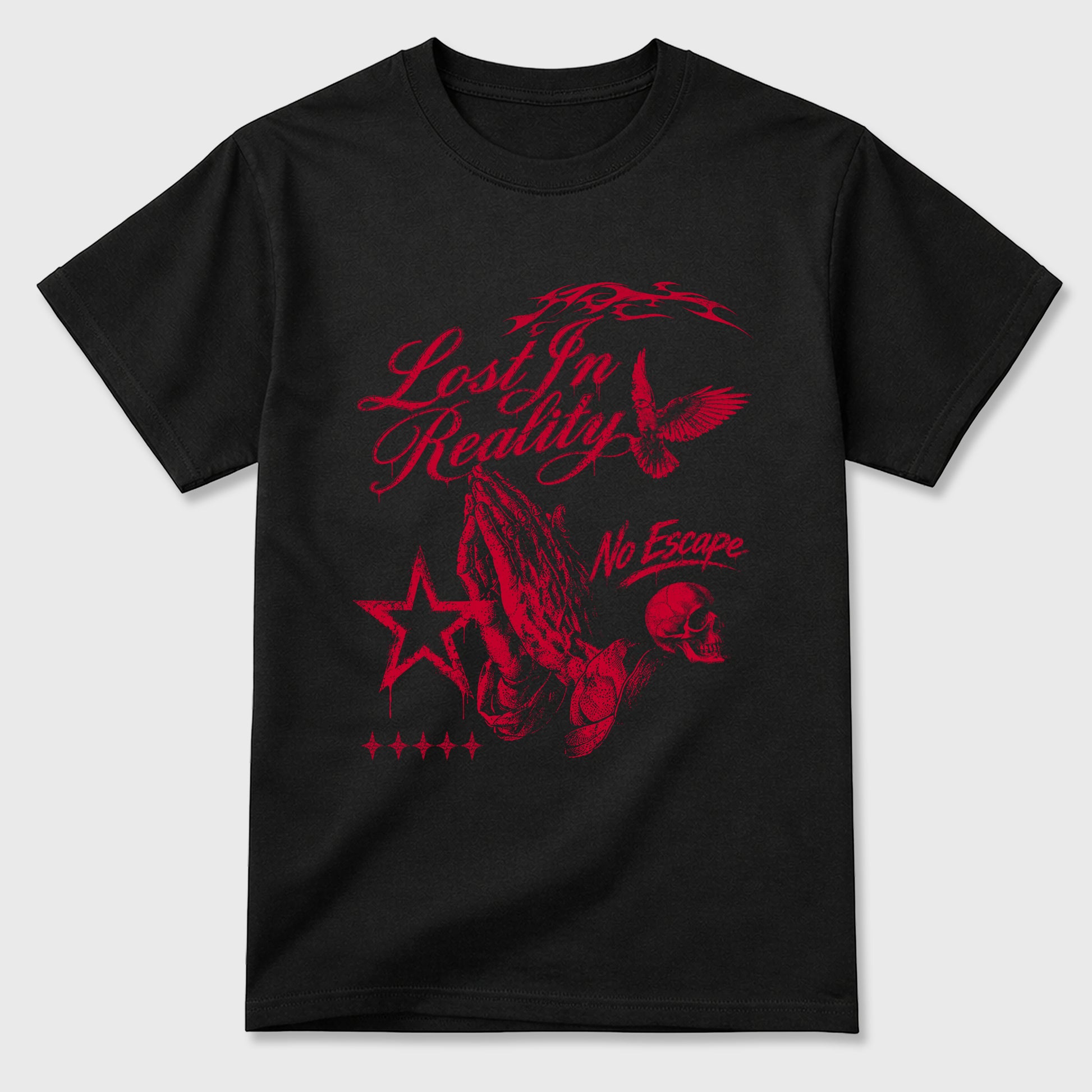 Sneaker match tees – Sneaker Tees To Match Air Jordan 1 Banned Shoes – Lost in Reality Tee Black 2