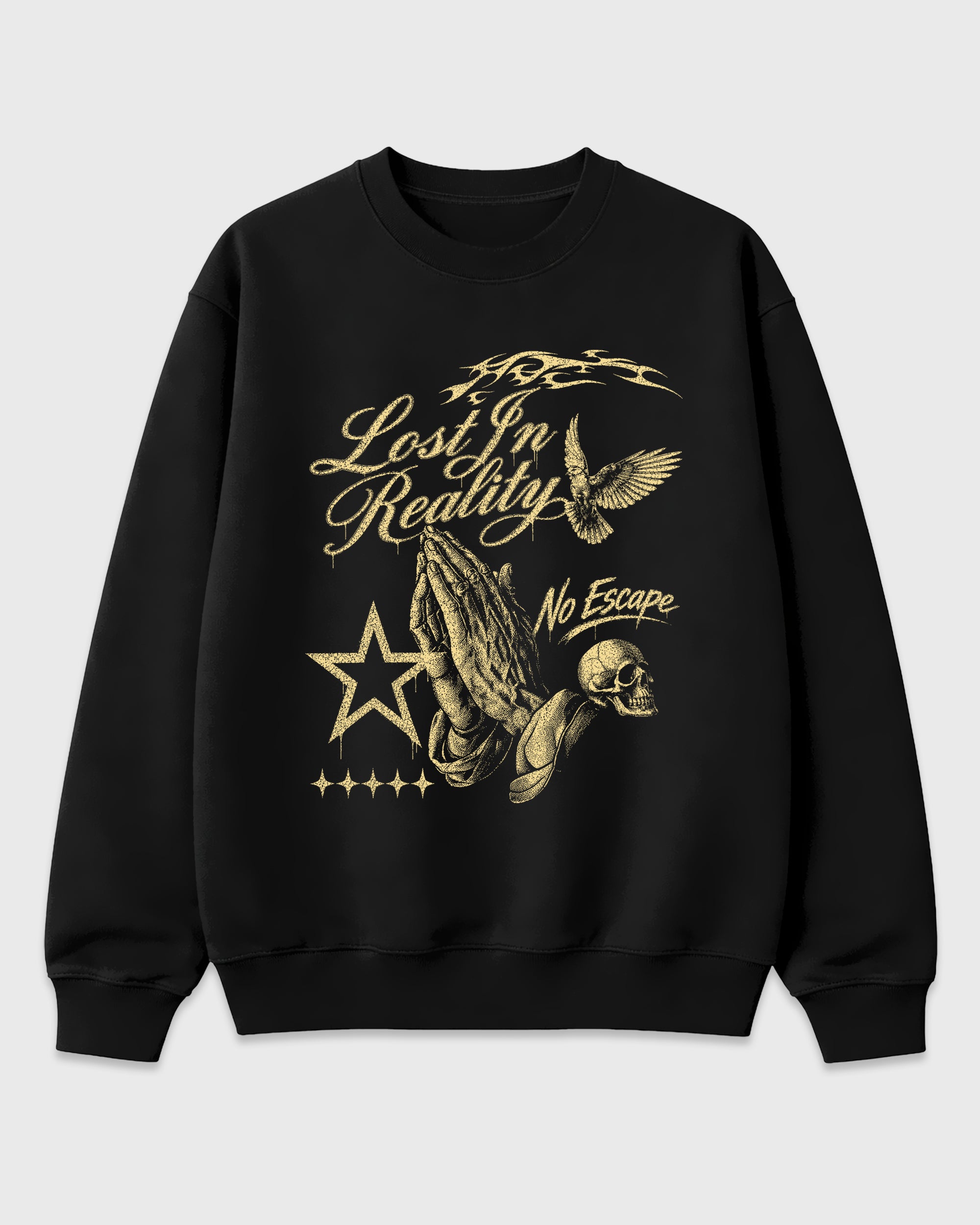 Lost in Reality Graphic T-Shirt featuring original streetwear artwork designed to match the Air Jordan 4 X J Balvin 'Amazonas'. Black 2 Graphic Tee.