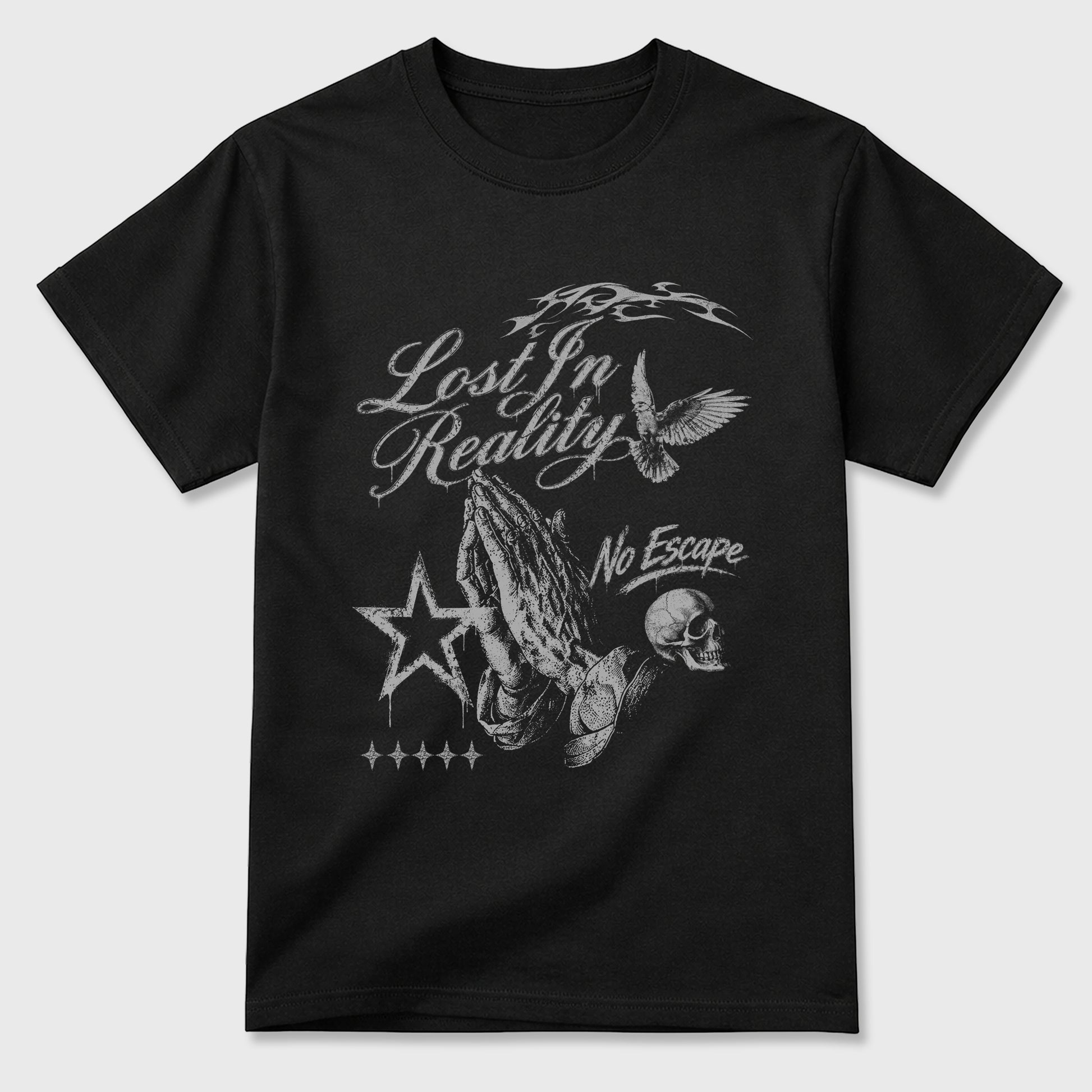 Sneaker match tees – Sneaker Tees To Match Air Jordan 6 Cap and Gown Shoes – Lost in Reality Tee Black 2
