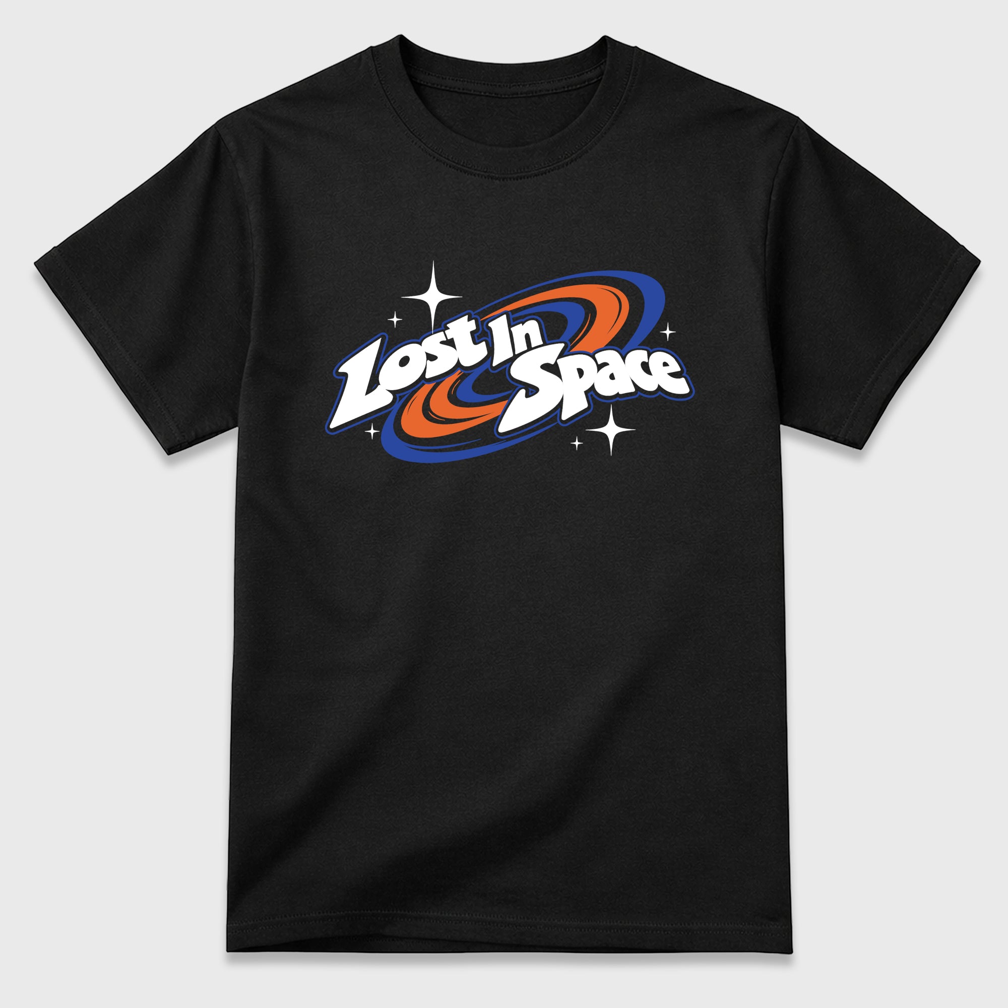 Lost in Space Graphic T-Shirt featuring original streetwear artwork designed to match the Air Jordan 8 Knicks. Black 2 Graphic T-Shirt.