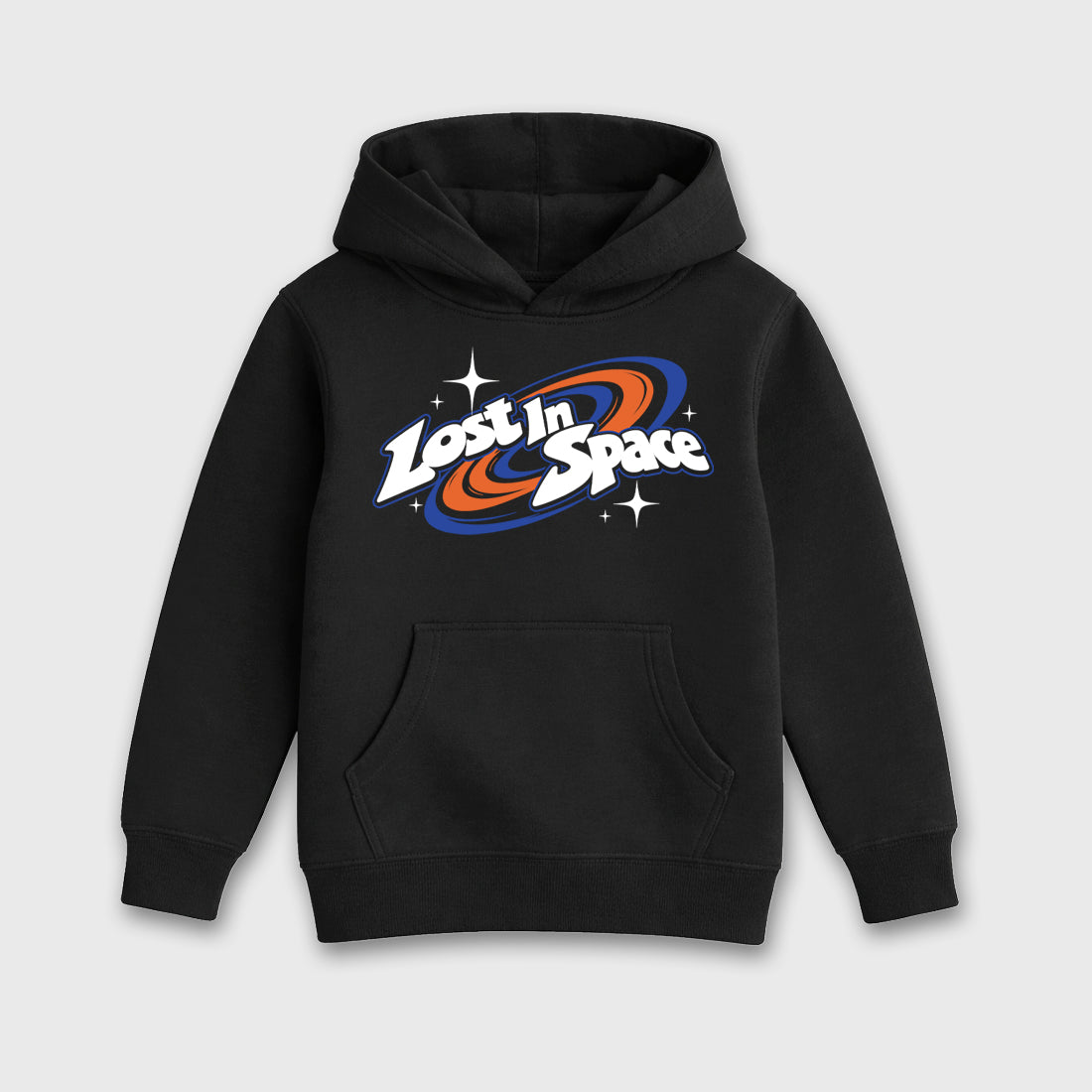 Lost in Space Baby & Kids Graphic Hoodie featuring original artwork designed to match the Air Jordan 8 Knicks. Black 2 Kids Graphic Sweater.