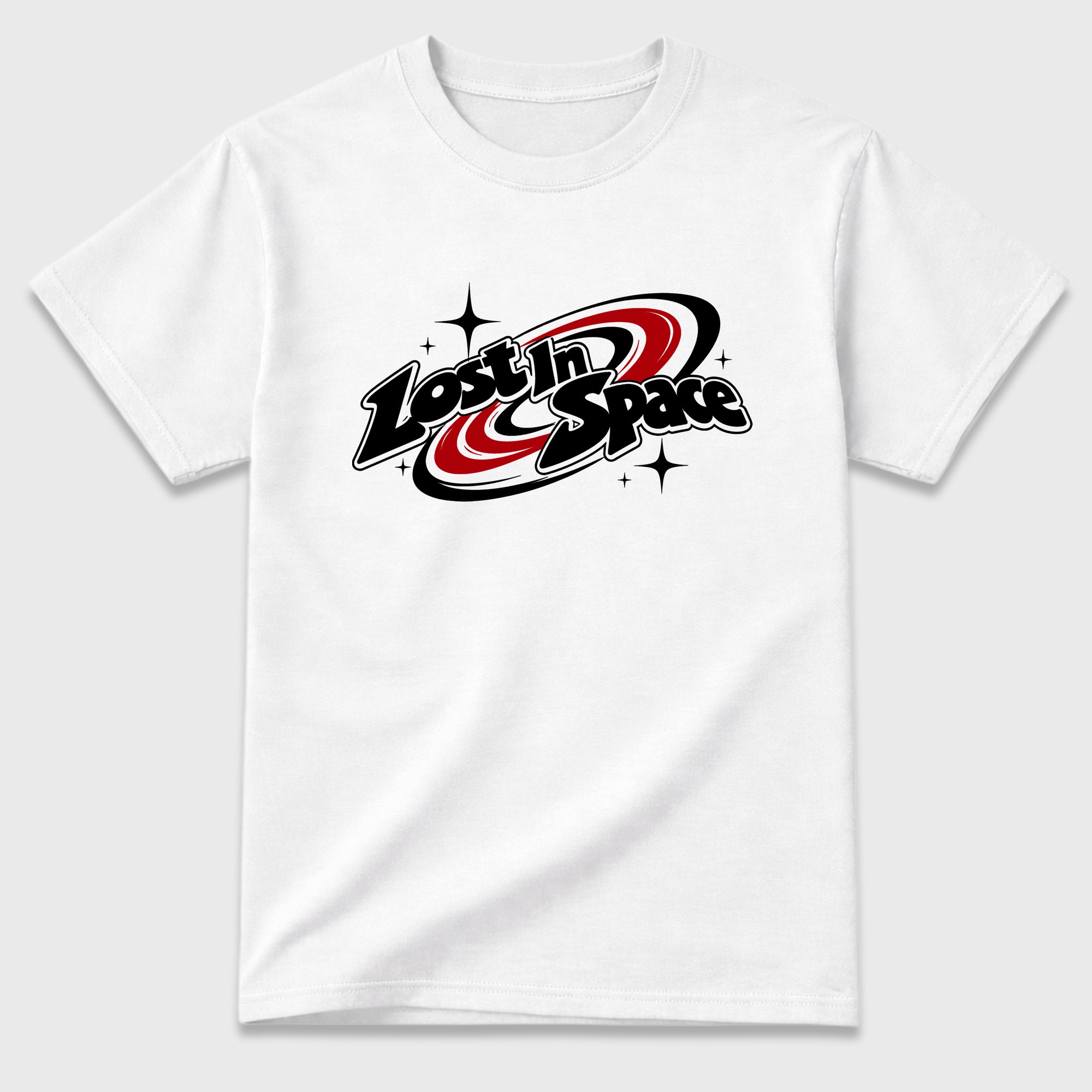Lost in Space Graphic T-Shirt featuring original streetwear artwork designed to match the Air Jordan 9 True Red. White 2 Graphic T-Shirt.