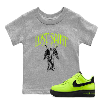 Air Force 1 Volt shirts to match jordans Lost Saint graphic tees Air Force 1 Volt t shirts to match sneakers SNRT Sneaker Tees Youth Baby Heather Grey 1 tee