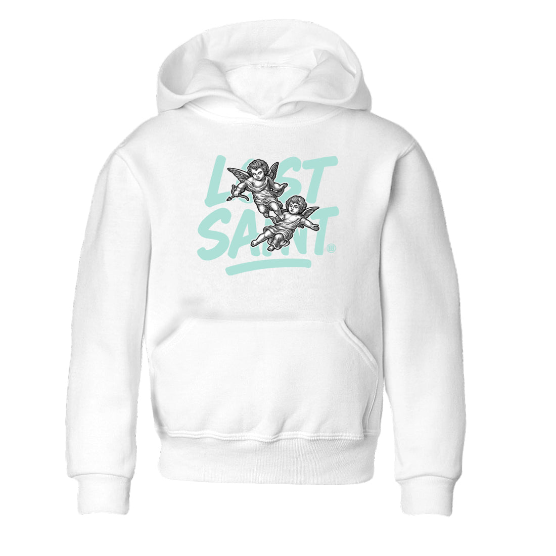 Lost Saint baby and kids t-shirt crafted for little sneakerheads to shine with the Air Jordan 11 Igloo sneakers, displayed in White 2.