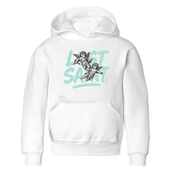 Lost Saint baby and kids t-shirt crafted for little sneakerheads to shine with the Air Jordan 11 Igloo sneakers, displayed in White 2.