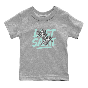 Lost Saint baby and kids t-shirt crafted for little sneakerheads to shine with the Air Jordan 11 Igloo sneakers, displayed in Heather Grey 2.