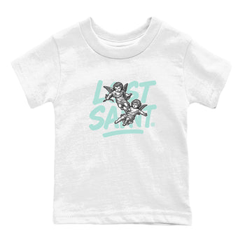Lost Saint baby and kids t-shirt crafted for little sneakerheads to shine with the Air Jordan 11 Igloo sneakers, displayed in White 2.