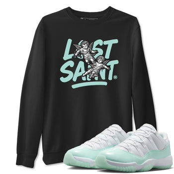 Lost Saint sneaker match t-shirt styled to complete your fit with the Air Jordan 11 Igloo sneakers, shown in Black 1.