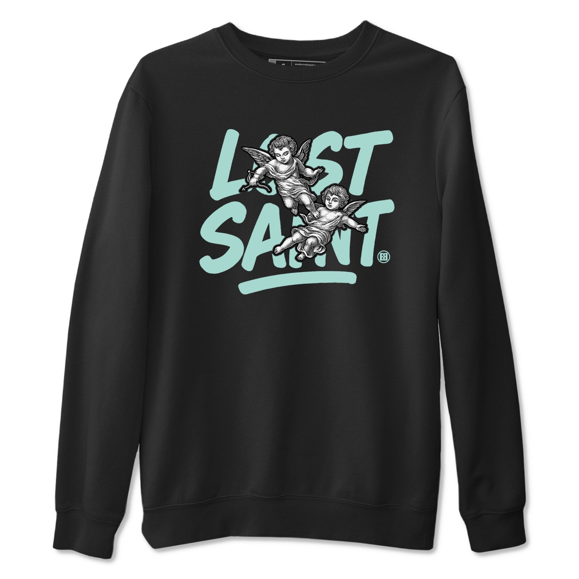 Lost Saint sneaker match t-shirt styled to complete your fit with the Air Jordan 11 Igloo sneakers, shown in Black 2.