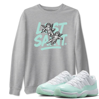 Lost Saint sneaker match t-shirt styled to complete your fit with the Air Jordan 11 Igloo sneakers, shown in Heather Grey 1.