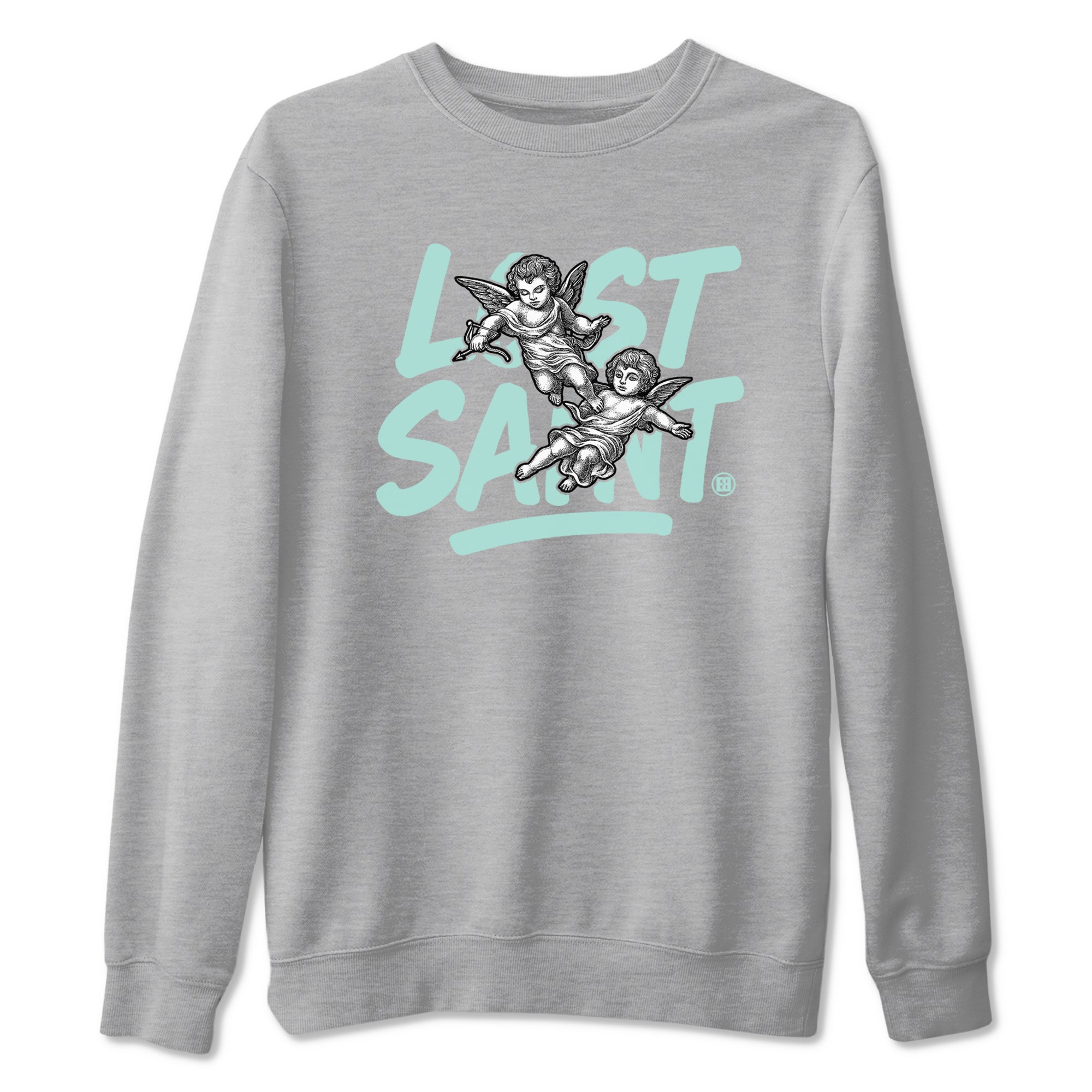 Lost Saint sneaker match t-shirt styled to complete your fit with the Air Jordan 11 Igloo sneakers, shown in Heather Grey 2.